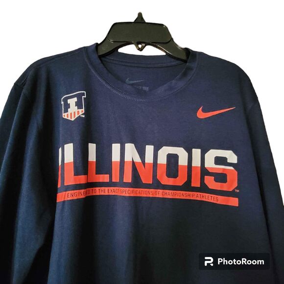 Men's Small Nike Illini Long Sleeve T-Shirt - Picture 2 of 4